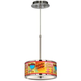Retro Diner Giclee Glow 10 1/4" Wide Pendant Light   #T6313 V8332