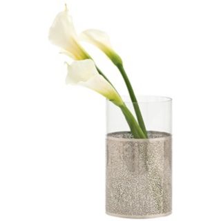 Bombay 10" High Polished Nickel Finish and Glass Vase   #R8605