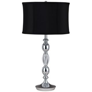 Canora Crystal and Metal Table Lamp   #N4583