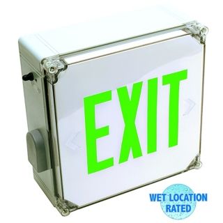 Wet Location Green LED Exit Sign   #54131