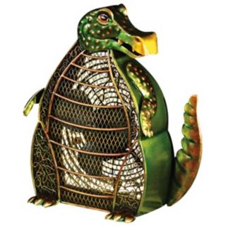 Alligator Mottled Green Figurine Fan   #N0257