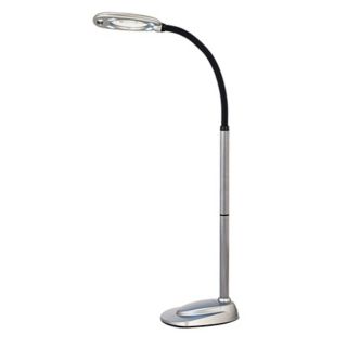 Gooseneck Magnifier Grey LED Floor Lamp   #G3314