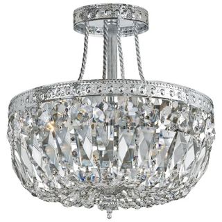 Crystorama Traditional 12" High Chrome Crystal Ceiling Light   #V8816