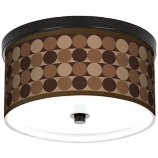 Sienna Grey Circles 10 1/4" Wide CFL Bronze Ceiling Light   #K2833 M0614
