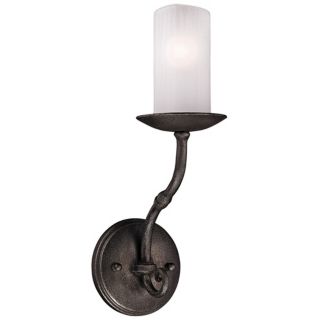 Prescott 13 1/2" High Aged Pewter Wall Sconce   #W4873