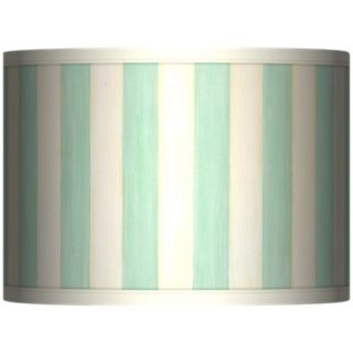 Seaside Stripe Green Giclee Lamp Shade 13.5x13.5x10 (Spider)   #37869 N0544