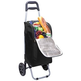 Picnic Time Black Insulated Cooler and Folding Cart   #W8168