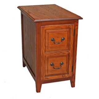 Leick Furniture Shaker Style Oak Finish Cabinet End Table   #P5212