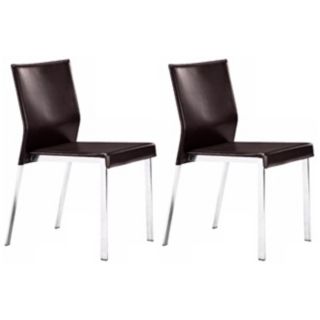 Zuo Set of Two Boxter Espresso Dining Chairs   #G4028