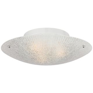 White Piastra Glass 13 3/4" Wide Ceiling Light Fixture   #P0219