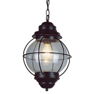 Tulsa Lantern 13 1/2" High Black Hanging Light Fixture   #67360