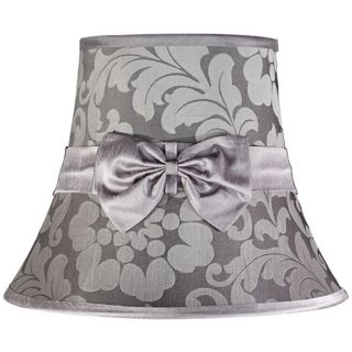 Grey Damask With Bow Shade 8x14x11 (Spider)   #V9132