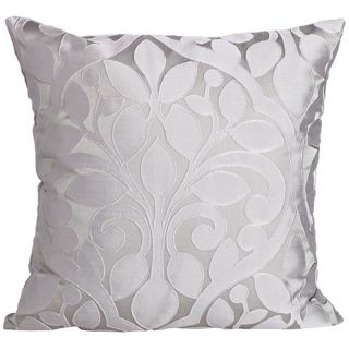 Lillian Steel 18" Square Down Throw Pillow   #Y0292