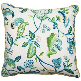 Maxine 18" Square Welt Cording Outdoor Pillow   #T5944