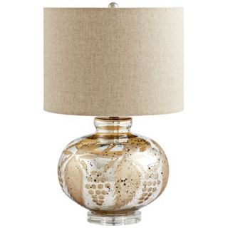 Sandalwood Antique Gold Glass Table Lamp   #X6052