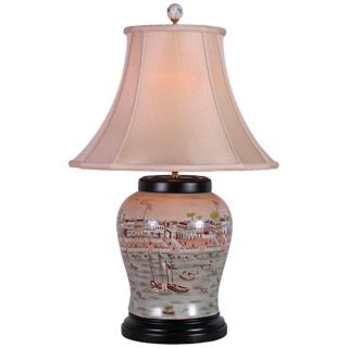 Hang Porcelain Wine Urn Table Lamp   #V2498