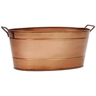 Copper Plated Oval Tub   #L0114