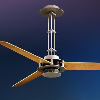56" Minka Aire San Francisco Brushed Steel Ceiling Fan   #88524
