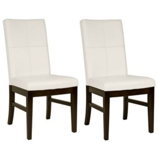 Zoe Glacier Bonded Leather Armless Dining Chair   #T7338