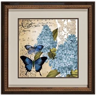 Botanical Butterflies I 18 1/2" Square Framed Wall Art   #X2229