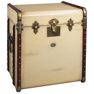 Ivory Stateroom Trunk End Table   #T1688