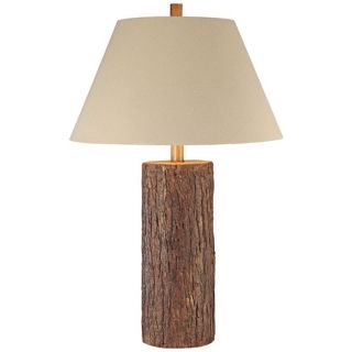 Ambience Natural Finish Cypress Log Table Lamp   #P9849