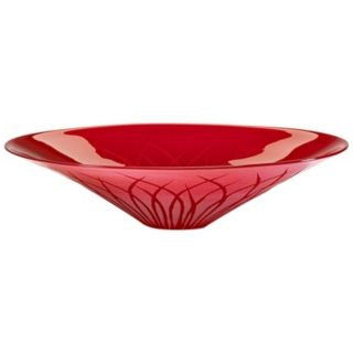 Rouge Red Glass Serving Bowl   #R0802