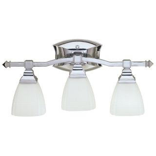 Chrome Satin Etched Opal 22 Wide Bathroom Light Fixture   #09458