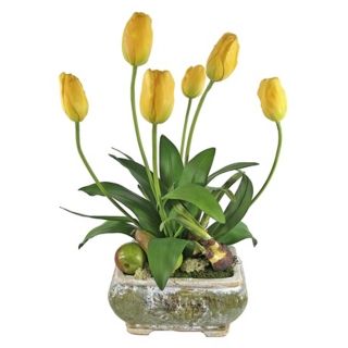 Pears and Tulips Faux Floral Arrangement   #H4478