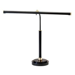 Black and Brass 19" Wide LED Piano Lamp   #G2172