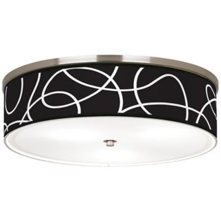 Abstract Nickel 20 1/4" Wide Ceiling Light   #J9213 K1493