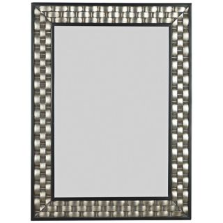 Woven Silver 38" High Wall Mirror   #T5024