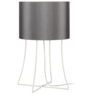 Lights Up Virgil Table Platinum Silk Glow Shade Table Lamp   #T6654
