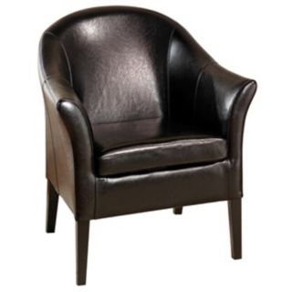 1404 Brown Leather Club Chair   #W6132