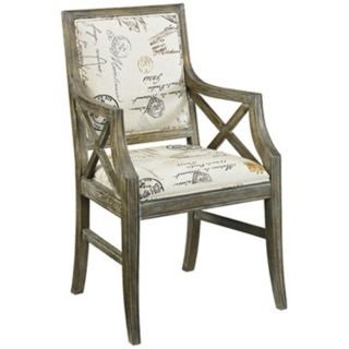 Hidden Treasures Parisian Script Accent Chair   #Y2160