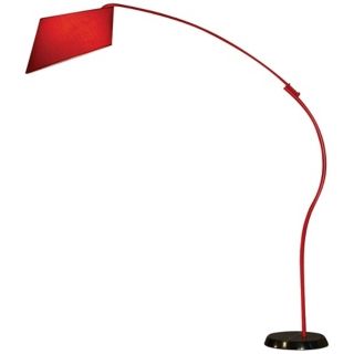 Nova Red and Black Ibis Arc Floor Lamp   #U8452