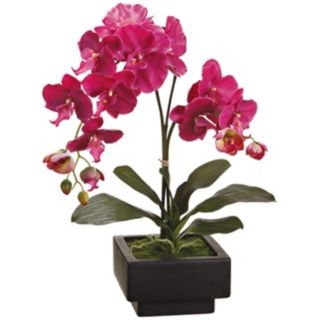 Potted Violet 24" High Faux Orchid Plant   #W7613