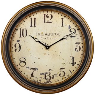 Uttermost Ball Watch 27 1/2" Wide Distressed Wall Clock   #V6230