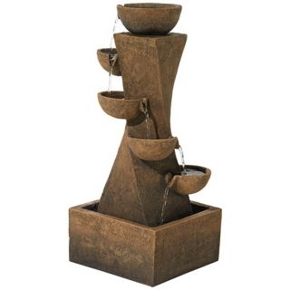 Cascading Bowls 27 1/2" High Indoor Outdoor Water Fountain   #R5947