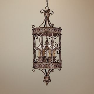 Squire Collection Crusted Umber Finish Foyer Chandelier   #T3285