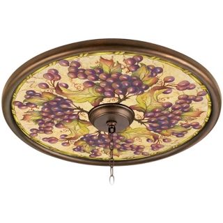 Tuscan Grapes 24" Giclee Bronze Ceiling Medallion   #02777 H8818