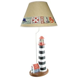 Nantucket Lighthouse Nautical Lamp with Paul Brent Shade   #G0608