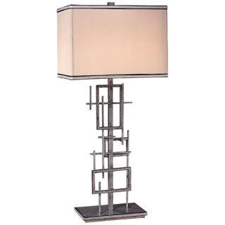 Ambience Collection Silver SquareTable Lamp   #R0049