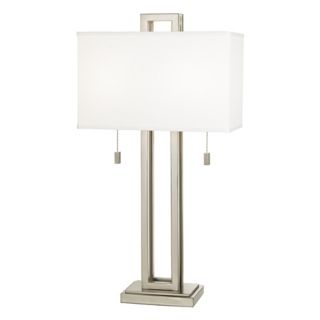 Possini Euro Design Brushed Nickel Rectangle Table Lamp   #77738