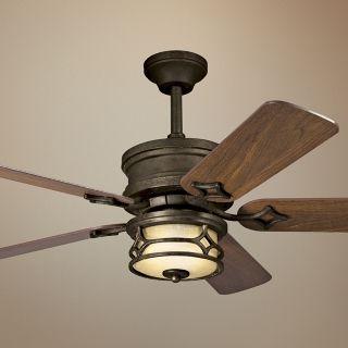52" Chicago Aged Bronze Ceiling Fan   #F7990