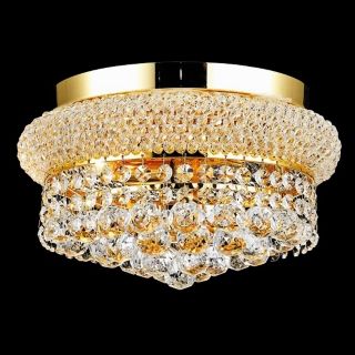 Primo 4 Light Royal Cut Crystal and Gold Ceiling Light   #Y3720