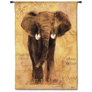 African Elephant 53" High Wall Tapestry   #J8634