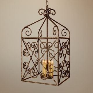 Laura Lee Malaga Lantern 4 Light Foyer Chandelier   #R5379