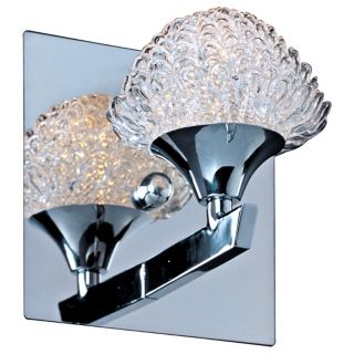 ET2 Blossom 6" Wide Chrome and Crystal Wall Sconce   #V2612