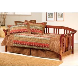 Solid Pine Brown Cherry Finish Sleigh Daybed   #H4613